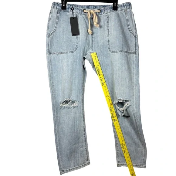 NWT ONE TEASPOON Shabbies Drawstring Boyfriend Denim Jogger Pants, Size Medium - Picture 7 of 14